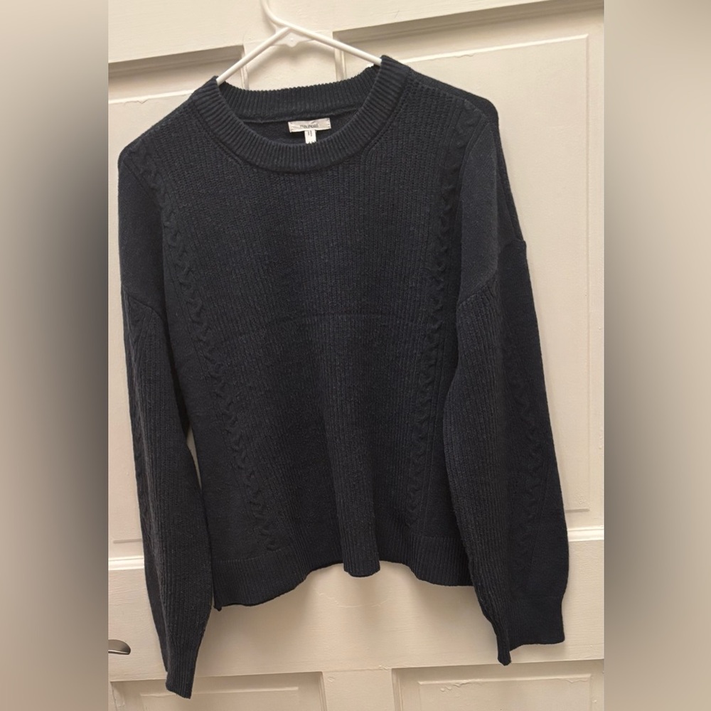 Maurice Cable Knit Crewneck Sweater - Blue Sz M